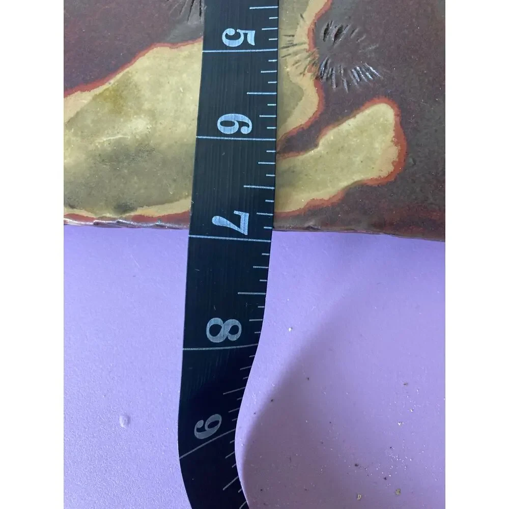 Art Pottery‎ Art Tray Hand Made Original Multi Earth Tones 10.5